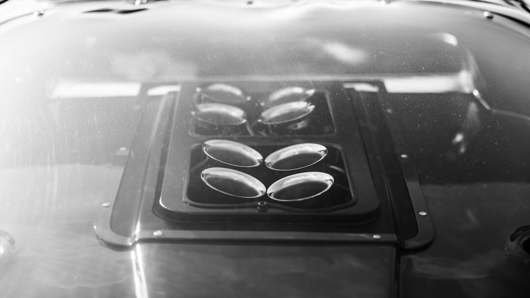 Classic Bugatti automobile parked oceanfront in Punta del Este