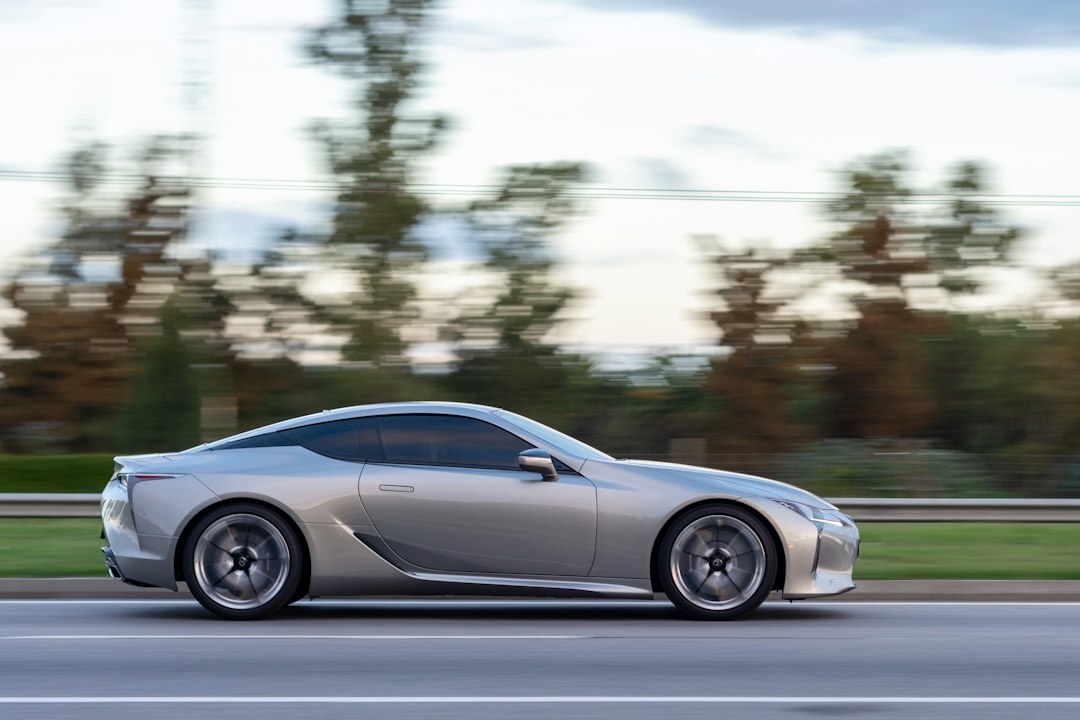 luxury sports car on road